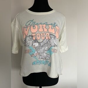 Zutter Cropped Graffic Tee NWOT